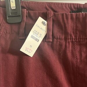 Talbots Burgundy Straight-Leg Women's Pants